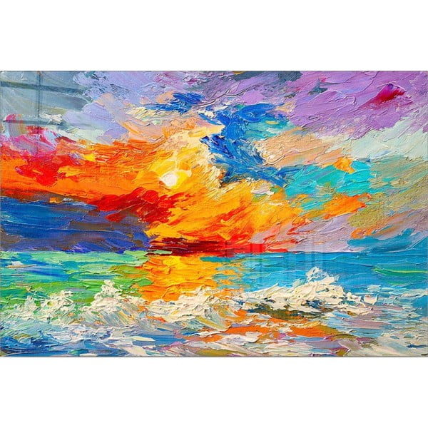 Szklany obraz 100x70 cm Abstract Sunset – Wallity