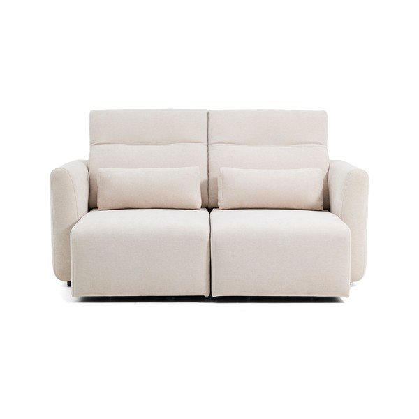 Beżowa częściowo rozkładana sofa z tkaniny szenilowej z szezlongiem 180 cm Lares – Kave Home-image-2