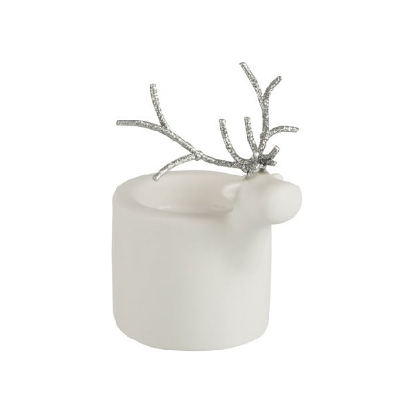 Dekoracyjny świecznik z porcelany w kształcie renifera J-Line Reindeer Xmas