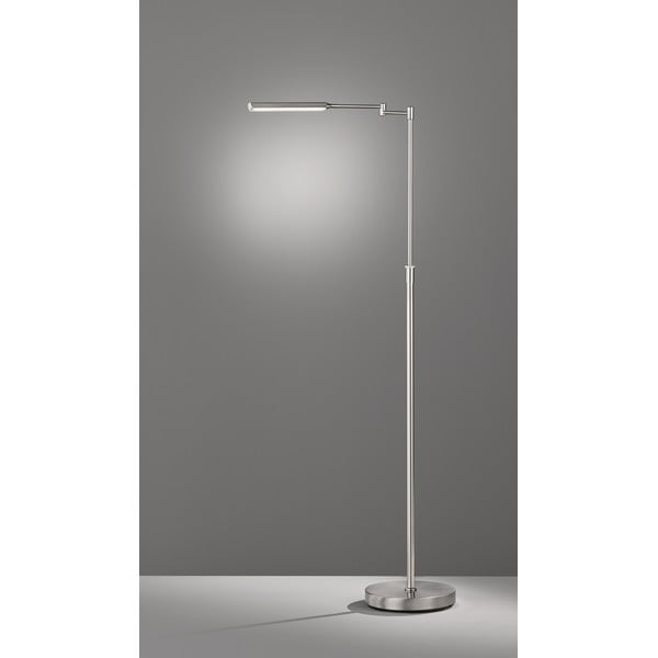 Lampa stojąca LED w kolorze srebra z metalowym kloszem (wysokość 130 cm) Nami – Fischer & Honsel-image-2
