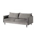 Szara aksamitna sofa 203 cm Juli – Ropez