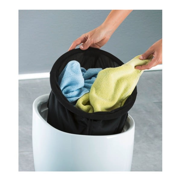 Biały kosz na pranie i taboret w jednym Wenko Candy, 20 l-image-3