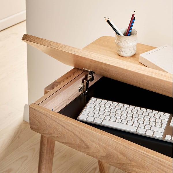 Biurko z blatem z drewna dębowego 110x55.5 cm Home – Hammel Furniture-image-4