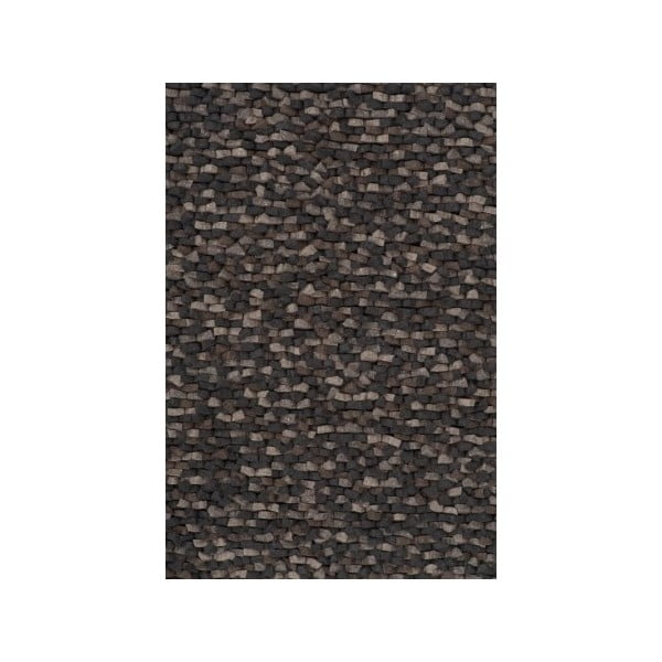 Wełniany dywan Crush Charcoal, 140x200 cm
