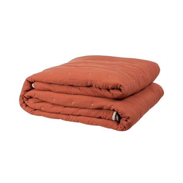 Ceglasto-beżowa pikowana narzuta z mikrowłókna 230x280 cm – Ixia-image-2