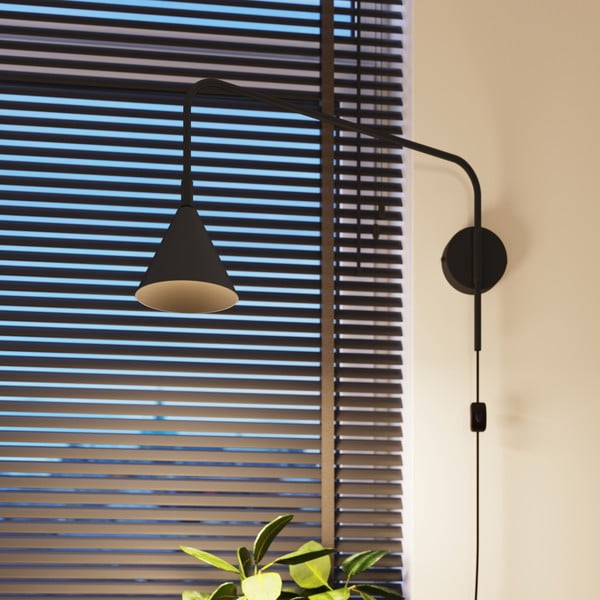 Czarny kinkiet do kontaktu Zylo – Sollux-image-3