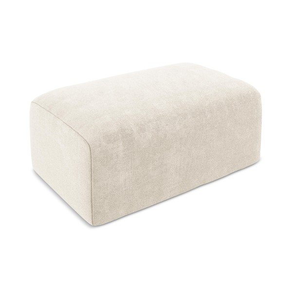 Kremowy podnóżek z tkaniny szenilowej Kona – Makamii-image-2