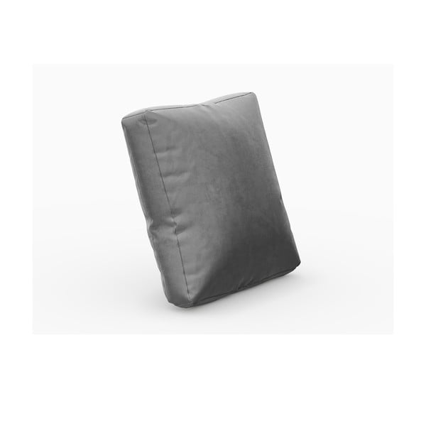 Szara aksamitna poduszka do sofy modułowej Rome Velvet – Cosmopolitan Design-image-1