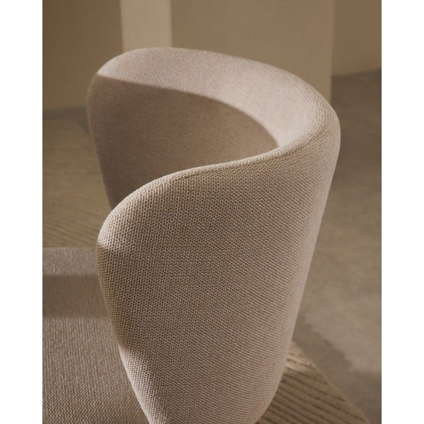 Beżowy tapicerowany fotel jadalniany Ciselia – Kave Home-image-2