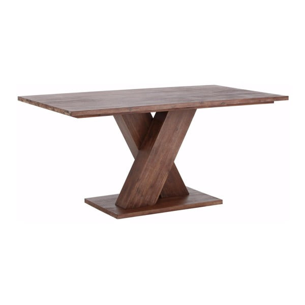 Ciemno-brązowy stół z litego drewna akacjowego Støraa Khan, 90x160 cm