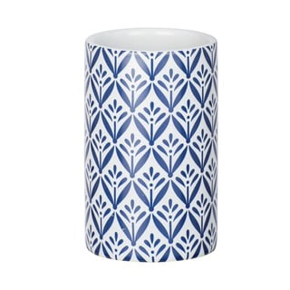 Niebieski ceramiczny kubek na szczoteczki do zębów Wenko Lorca