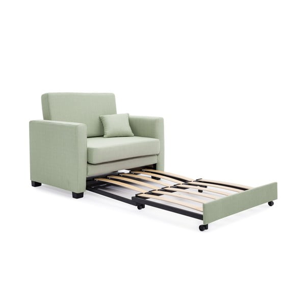 Miętowozielony fotel rozkładany Vivonita Brent-image-3