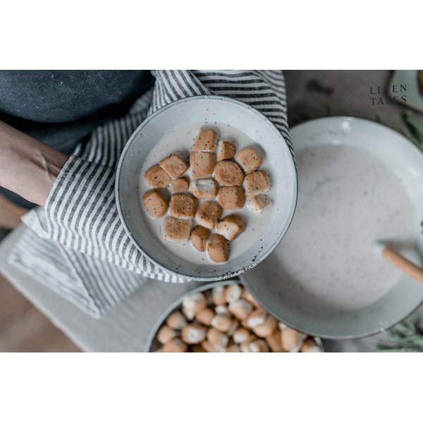 Lniana ścierka 45x65 cm Thin Black Stripes – Linen Tales-image-3