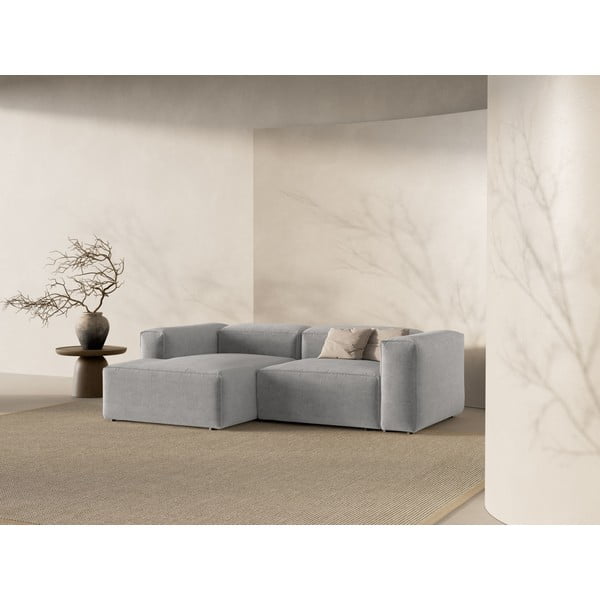 Jasnoszary narożnik (lewostronny/z szezlongiem) Bergamo – Cosmopolitan Design-image-1