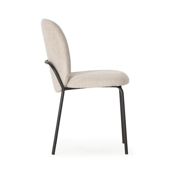 Czarno-kremowe krzesła zestaw 4 szt. Daia – Marckeric-image-2