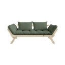 Sofa rozkładana z zielonym obiciem Karup Design Bebop Natural/Olive Green