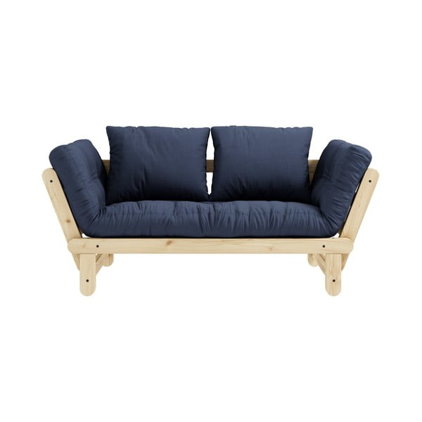 Sofa rozkładana z ciemnoniebieskim pokryciem Karup Design Beat Natural/Navy