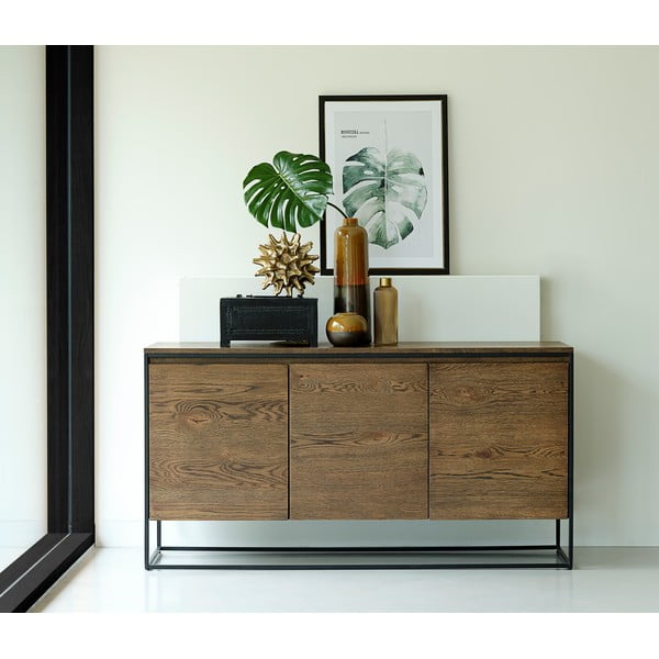 Komoda z detalami w dekorze dębowym Unique Furniture Rivoli-image-1