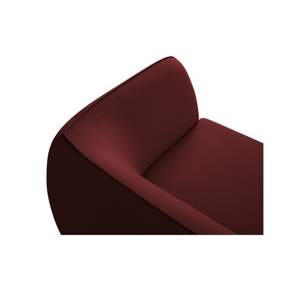 Czerwona aksamitna sofa 190 cm Lando – Micadoni Home-image-4