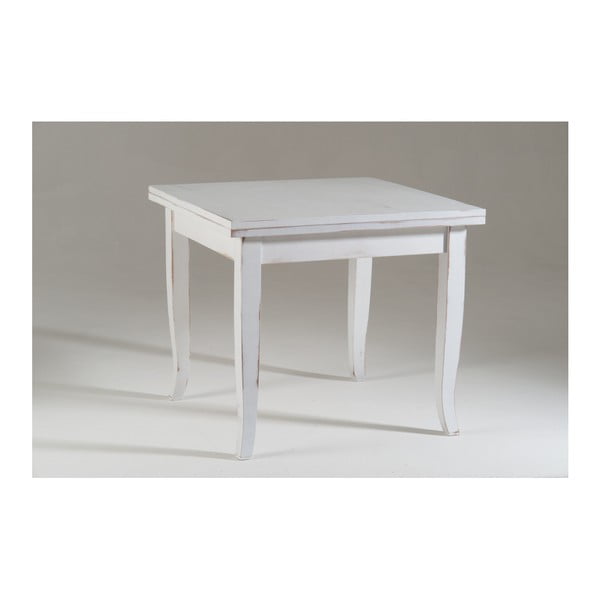 Biały stół rozkładany z drewna Castagnetti Dato, 100 x 100 cm