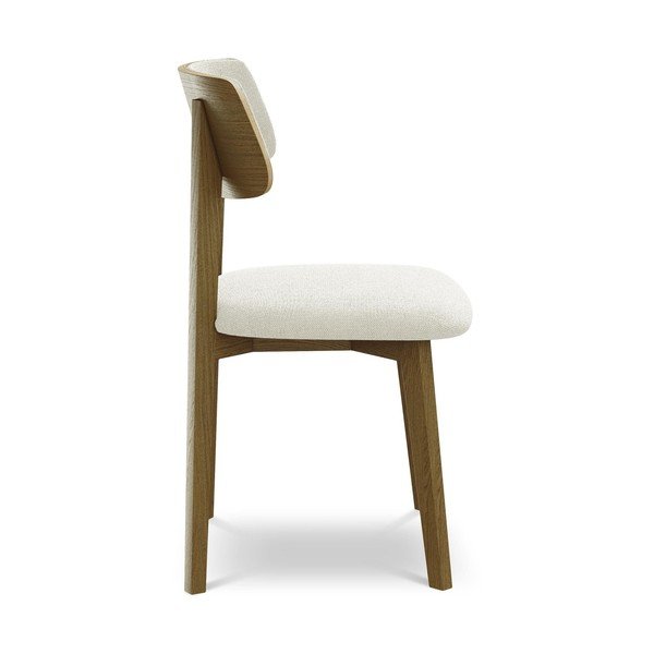 Kremowe krzesło z litego drewna Niu – Makamii-image-2