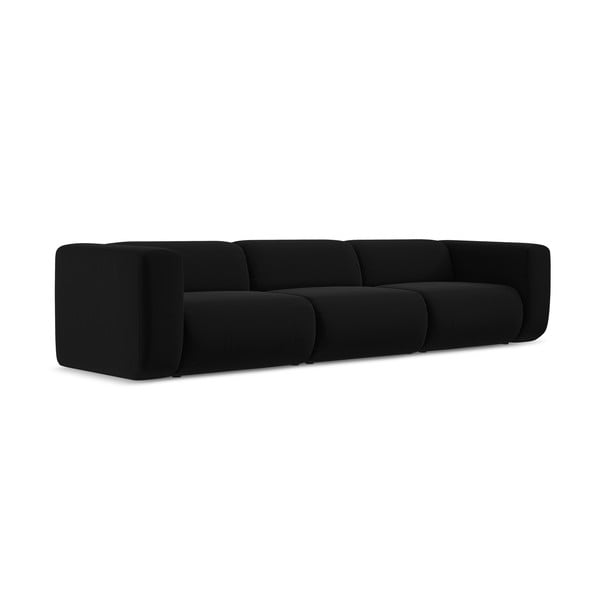 Czarna aksamitna sofa 319 cm Ekahi – Makamii-image-2