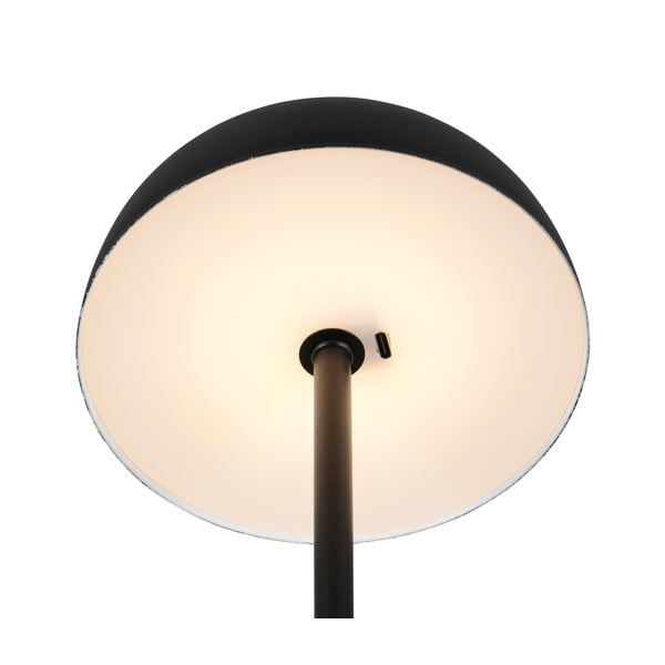 Lampa stołowa LED w kolorze matowej czerni z metalowym kloszem (wysokość 21 cm) Munoz – Trio-image-2