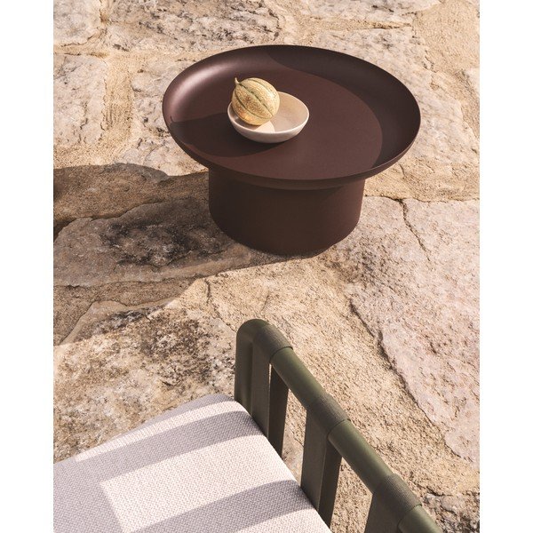 Metalowy okrągły stolik ogrodowy ø 70 cm Arcola – Kave Home-image-2