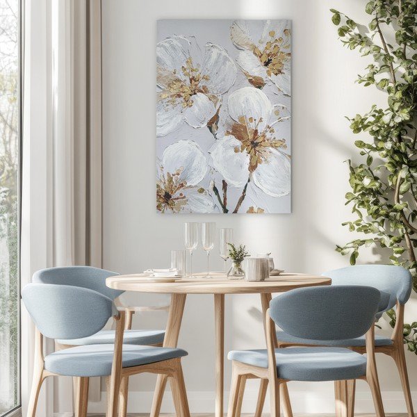 Obraz z ręcznie malowanymi elementami 70x100 cm Petal Glow – Styler-image-1