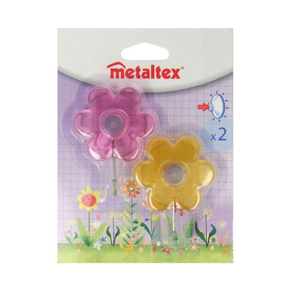 Zestaw 2 wieszaków z przyssawkami Metaltex Fiore-image-1