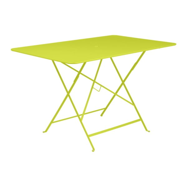 Zielony składany stolik ogrodowy Fermob Bistro, 117x77 cm