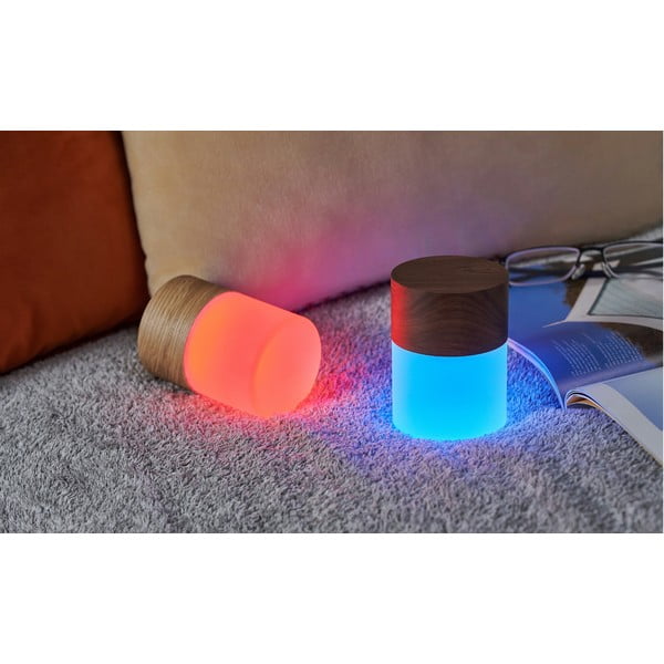 Ciemnobrązowa lampa stołowa ze ściemniaczem i szklanym kloszem (wys. 10,5 cm) Lemelia – Gingko-image-4