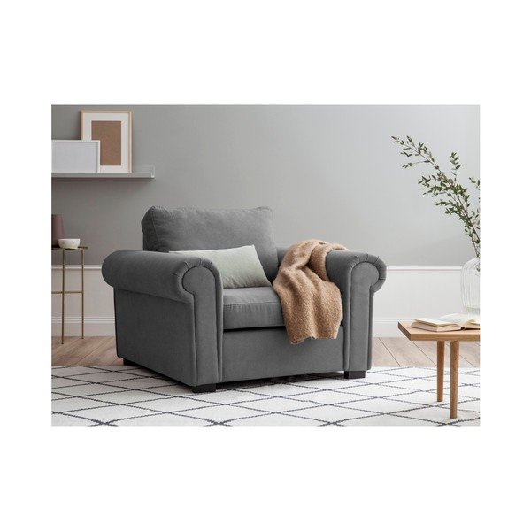 Jasnoszary fotel Windsor & Co Sofas Hermes-image-2