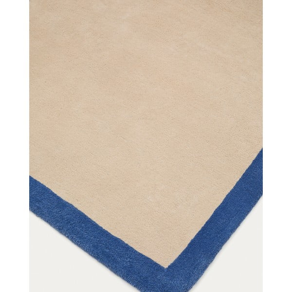 Niebiesko-beżowy bawełniany dywan 90x150 cm Nalim – Kave Home-image-4