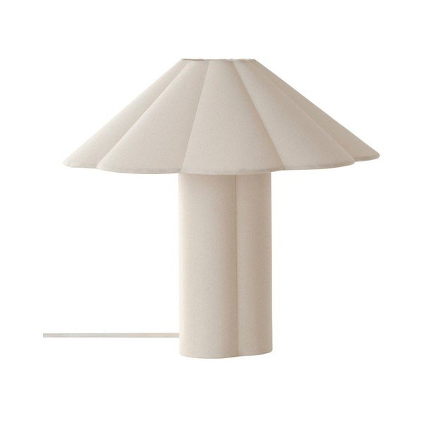 Kremowa lniana lampa stołowa (wysokość 38 cm) Gerd – Jotex