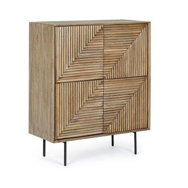Szafka z litego drewna mango w naturalnym kolorze 92x110x40 cm Darsey – Bizzotto