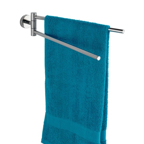 Ścienny wieszak na ręczniki ze stali nierdzewnej w kolorze srebra z połyskiem Bosio – Wenko-image-2