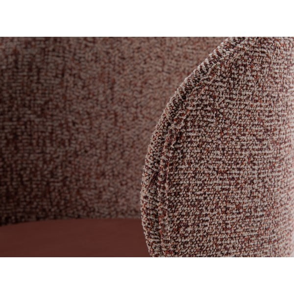 Różowy aksamitny fotel Inez – Micadoni -image-1