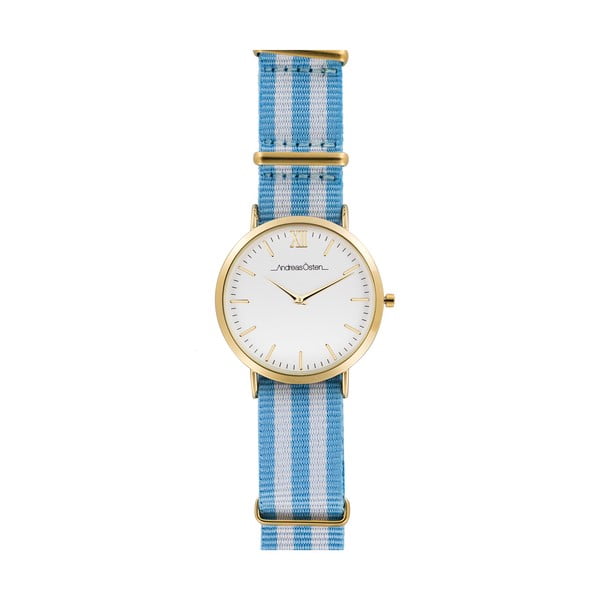Zegarek damski z niebiesko-białym paskiem Andreas Östen Genna II