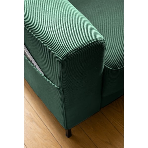Ciemnozielony sztruksowy fotel Lofty Lilly – Miuform-image-4