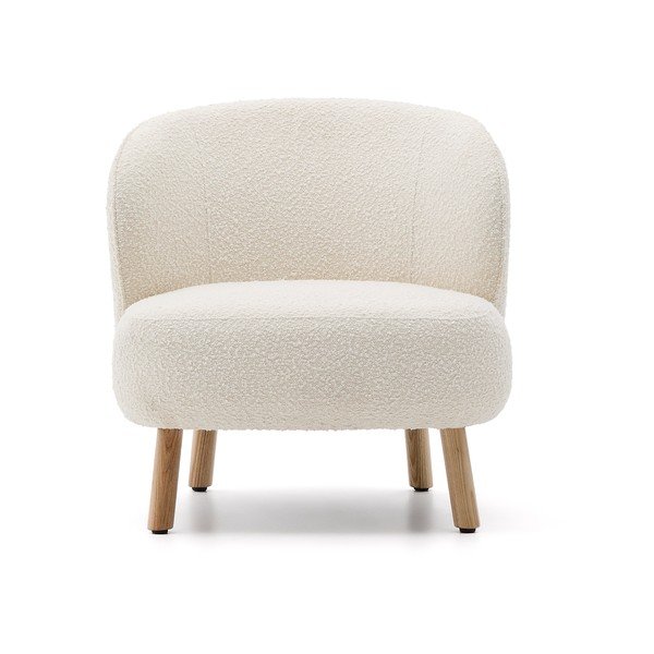 Kremowy fotel z materiału bouclé Ulit – Kave Home-image-2