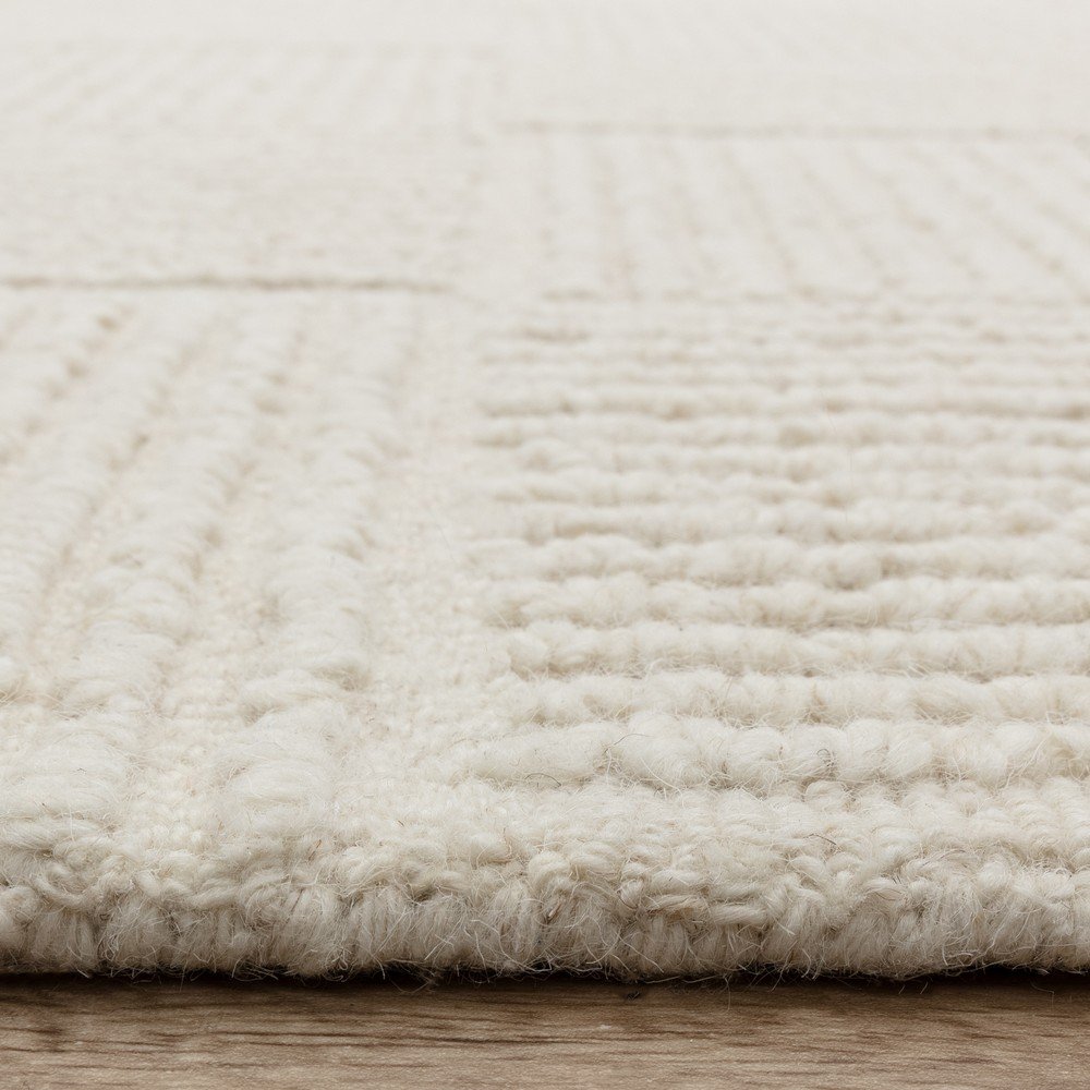 Wełniany dywan tkany ręcznie w kolorze kości słoniowej 200x290 cm Zennith Grid – Asiatic Carpets (zdjęcie 5)
