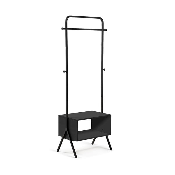 Czarny metalowy stojak na ubrania Kave Home Bently-image-2