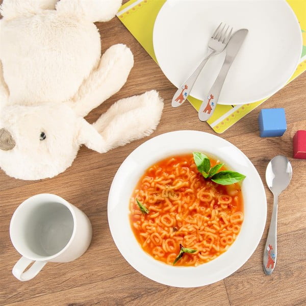 Sztućce dla dzieci ze stali nierdzewnej w kolorze srebrnym 3 szt. – Orion-image-1