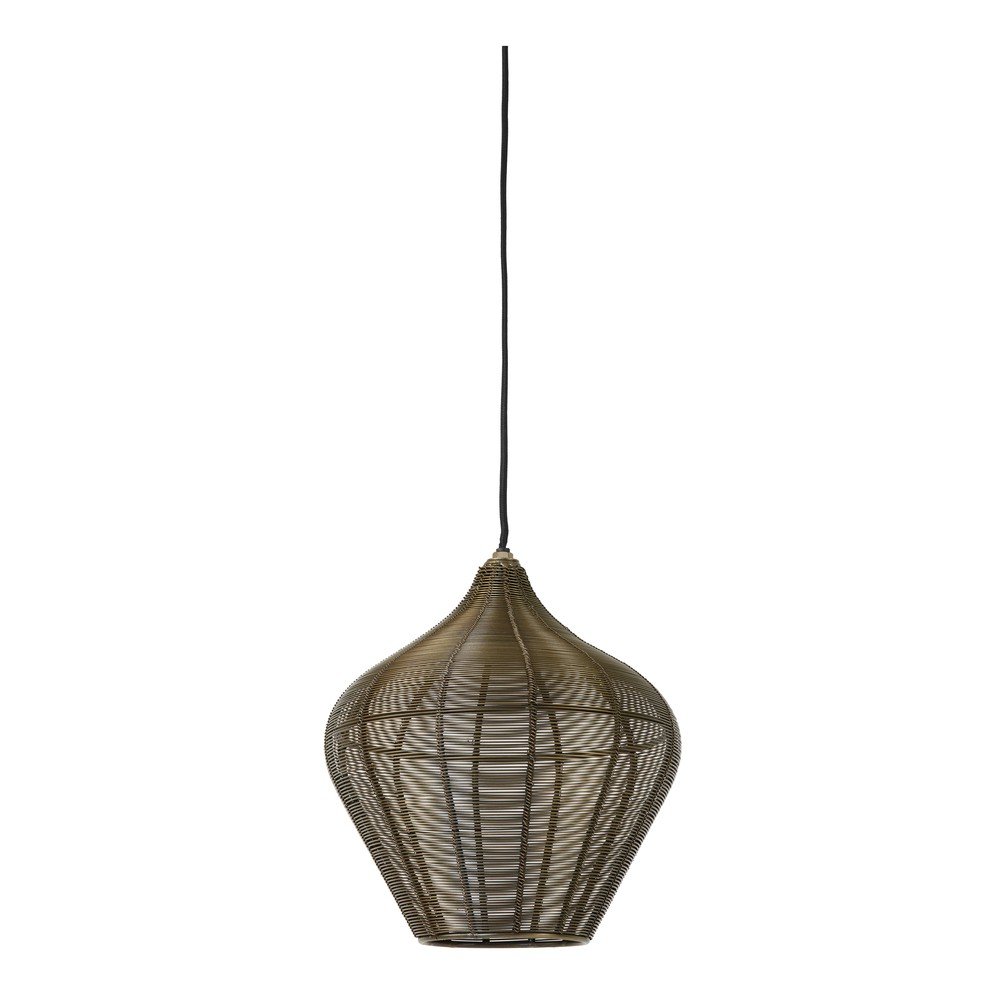 Metalowa lampa wisząca w kolorze brązu ø 27 cm Alvaro – Light & Living