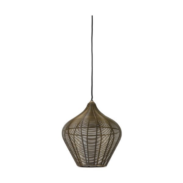 Metalowa lampa wisząca w kolorze brązu ø 27 cm Alvaro – Light & Living