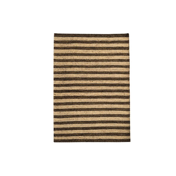 Ręcznie tkany kilim Dark Brown Lines Kilim, 110x155 cm