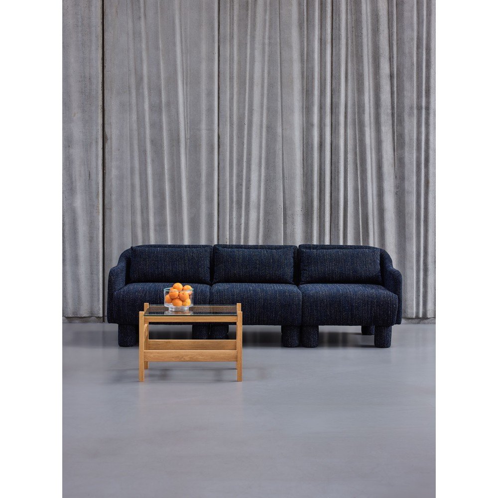 Stolik ze szklanym blatem w naturalnym kolorze 52x66 cm Ledge – Hübsch (zdjęcie 10)