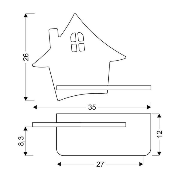 Szara lampa dziecięca House – Candellux Lighting-image-1