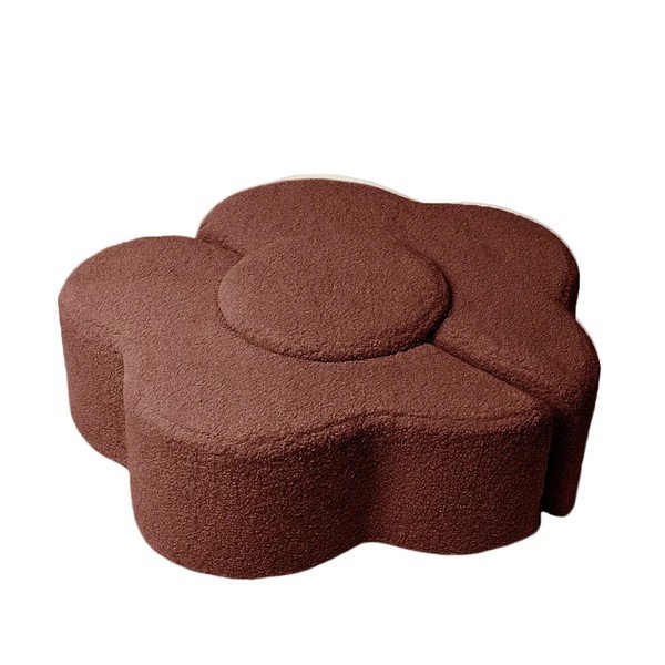 Brązowy piankowy plac zabaw 3 szt. z materiału bouclé wysokość 27 cm 88x90 cm – Meowbaby-image-2